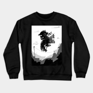 Shattered Drone Print Crewneck Sweatshirt